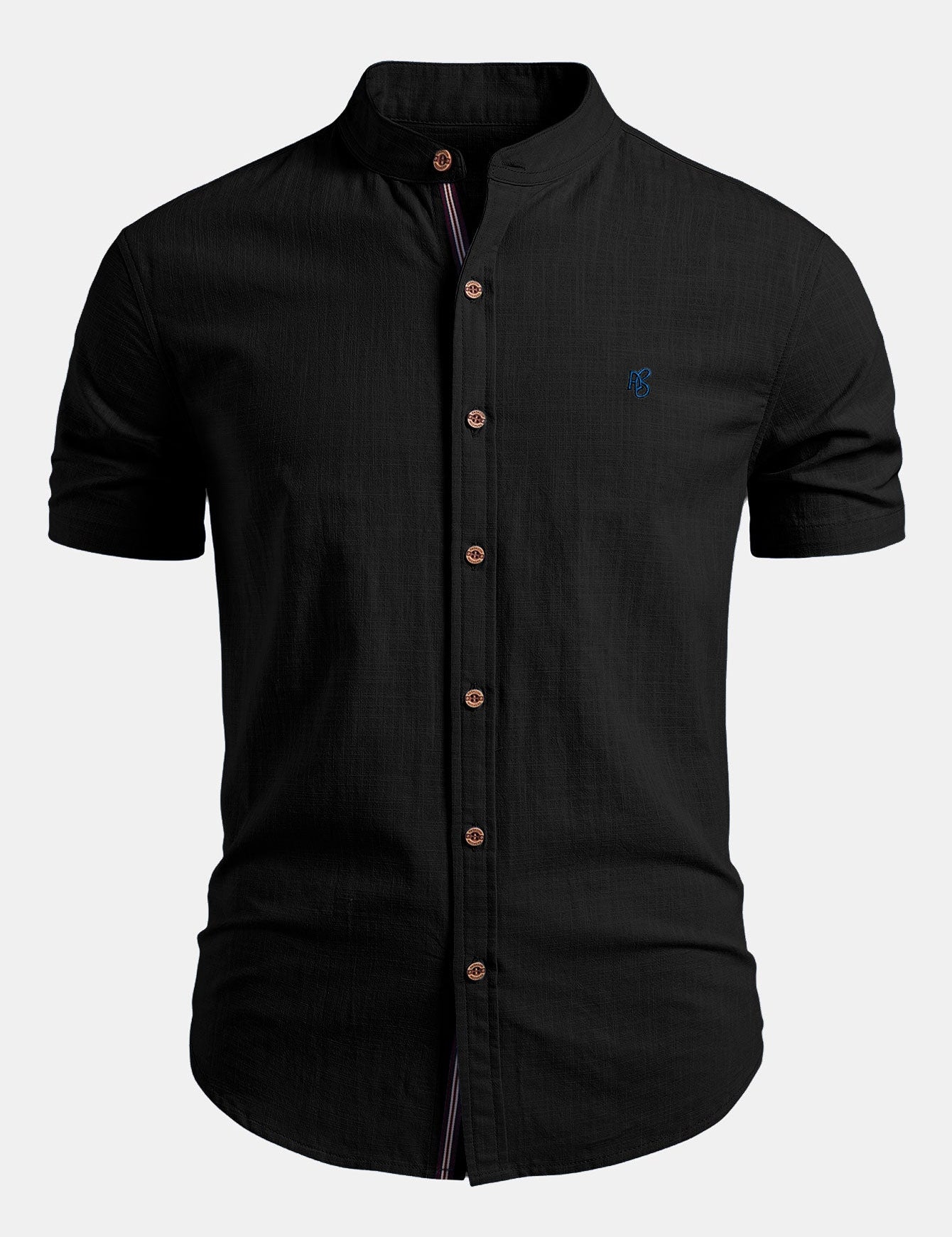 Camicia da Uomo Maniche Corte Con Colletto Strutturato, Design Minimalista, Elegante e Versatile 6