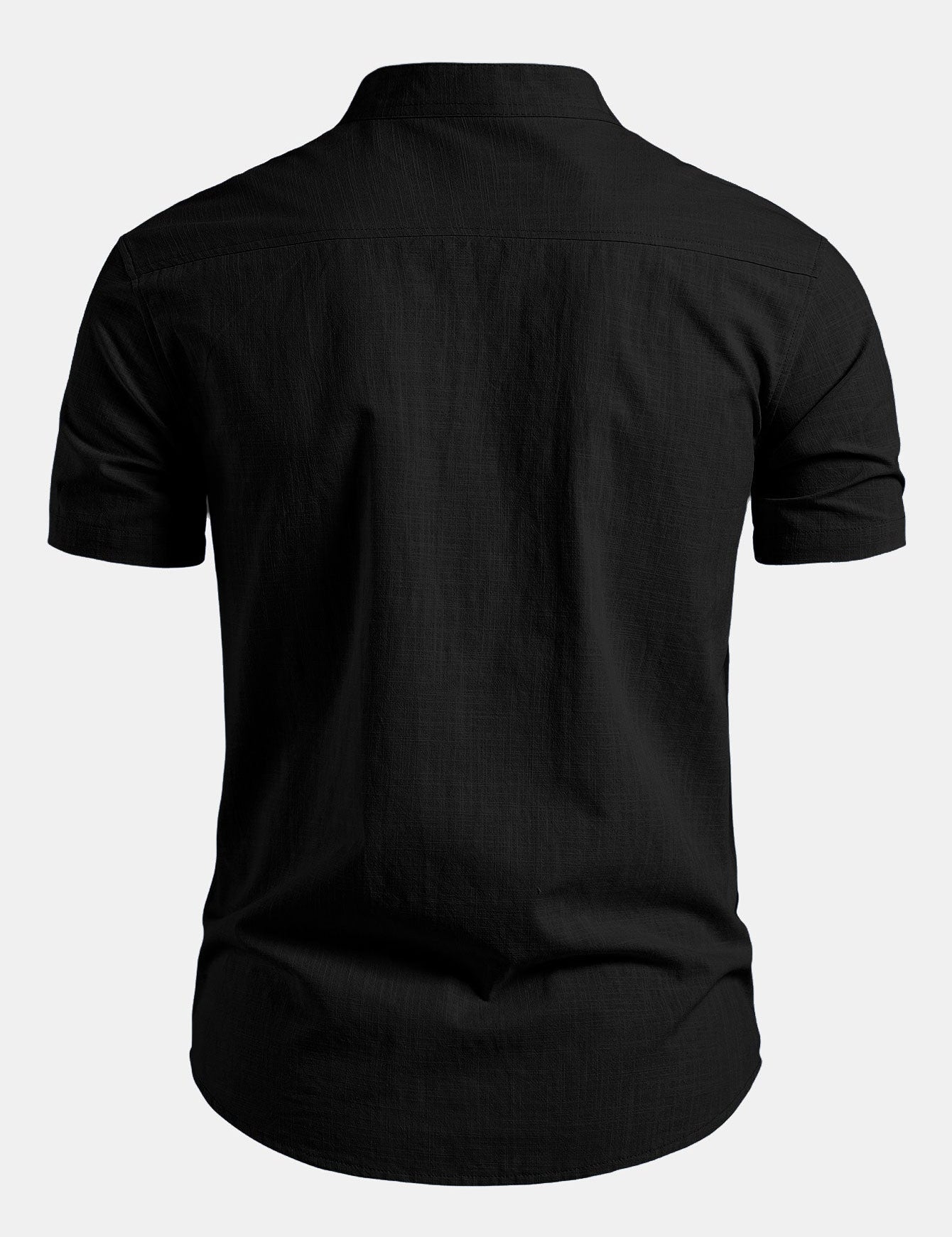 Camicia da Uomo Maniche Corte Con Colletto Strutturato, Design Minimalista, Elegante e Versatile 7