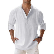 Camicia da Uomo Serafino Leggera con Collo Abbottonato per Estate - Camicie Uomo Versatili e Confortevoli 3