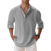 Camicia da Uomo Serafino Leggera con Collo Abbottonato per Estate - Camicie Uomo Versatili e Confortevoli 5