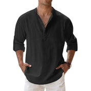 Camicia da Uomo Serafino Leggera con Collo Abbottonato per Estate - Camicie Uomo Versatili e Confortevoli 6