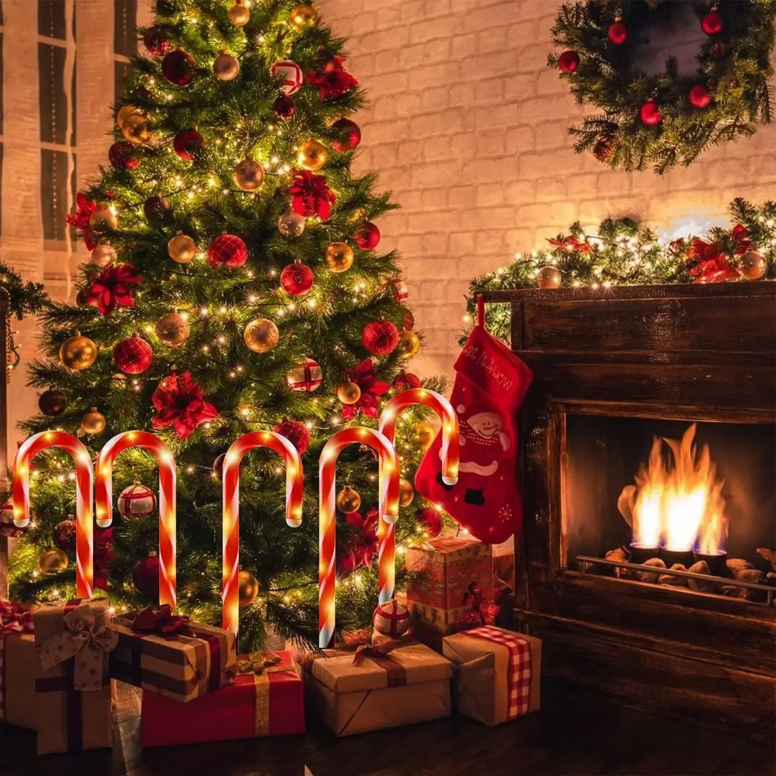 CandyCaneLuxe | Luci di Natale a LED impermeabili per decorazioni da esterno 2