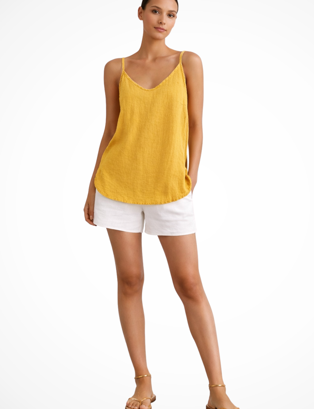 Canottiere Donna Elegante con Spalline Sottili e Design Versatile per Primavera ed Estate 2