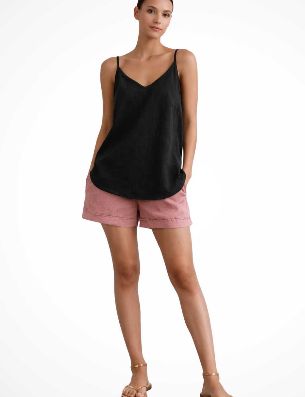 Canottiere Donna Elegante con Spalline Sottili e Design Versatile per Primavera ed Estate 4
