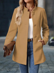Cappotto da Donna Elegante con Colletto Rialzato e Taglio Sartoriale 3