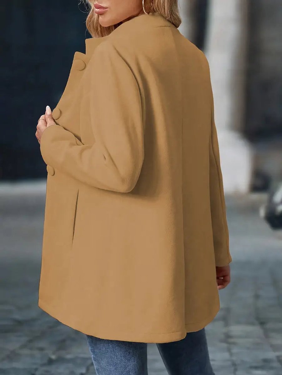 Cappotto da Donna Elegante con Colletto Rialzato e Taglio Sartoriale 4