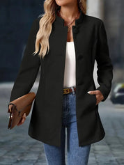 Cappotto da Donna Elegante con Colletto Rialzato e Taglio Sartoriale 6
