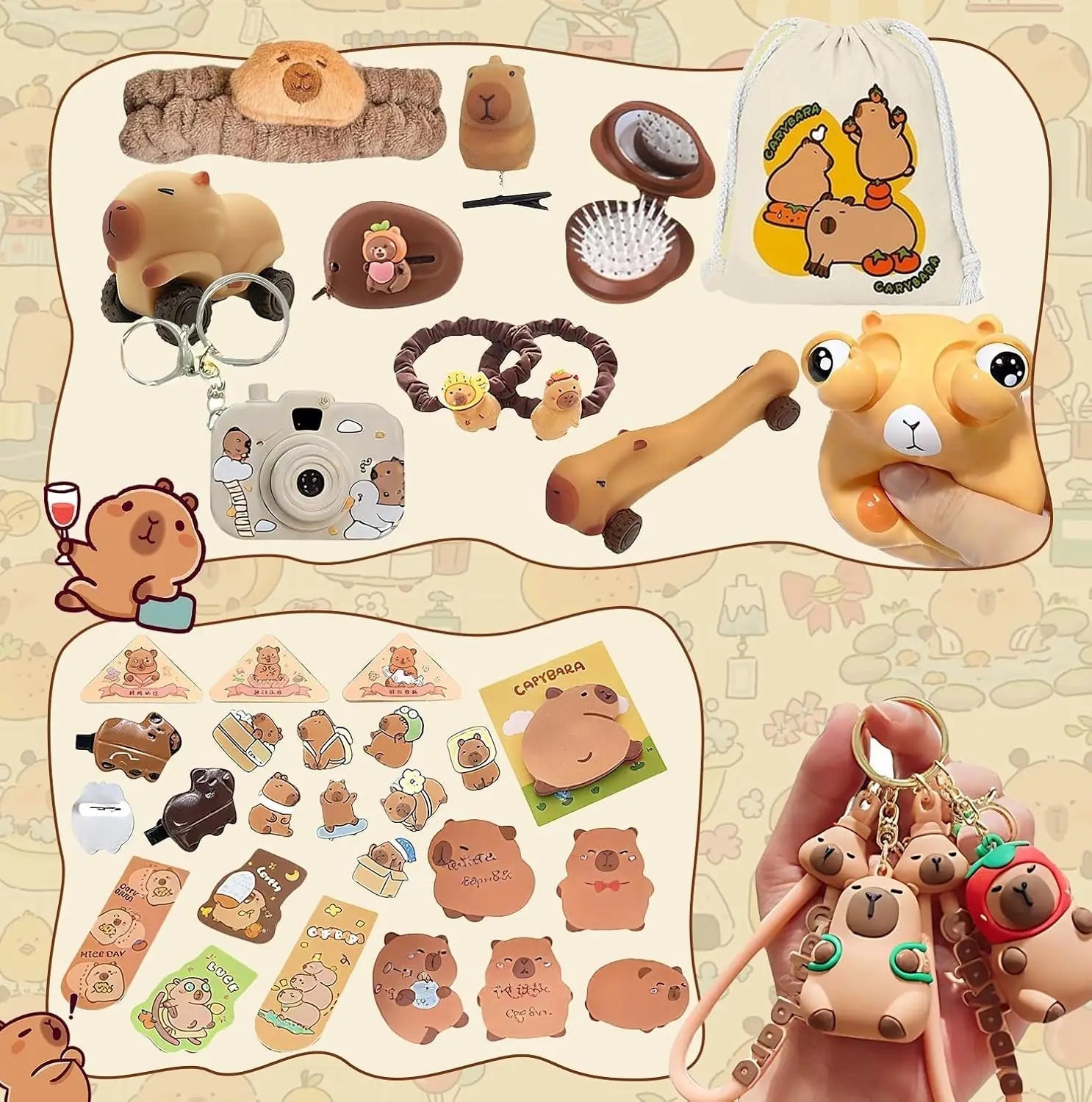 CapybaraJoy | Delizioso calendario dell'avvento per bambini con adorabili sorprese quotidiane a tema capibara 1