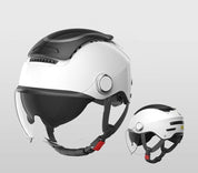 Casco da moto elettrico - Casco estivo da scooter aperto a doppia lente per uomo e donna, stile jet traspirante con protezione dal vento 0