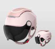 Casco da moto elettrico - Casco estivo da scooter aperto a doppia lente per uomo e donna, stile jet traspirante con protezione dal vento 5