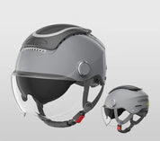 Casco da moto elettrico - Casco estivo da scooter aperto a doppia lente per uomo e donna, stile jet traspirante con protezione dal vento 7