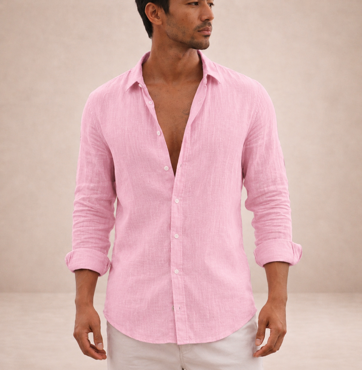 Camicia Uomo Elegante Casual con Colletto Aperto - Stile Versatile e Comfort Incredibile