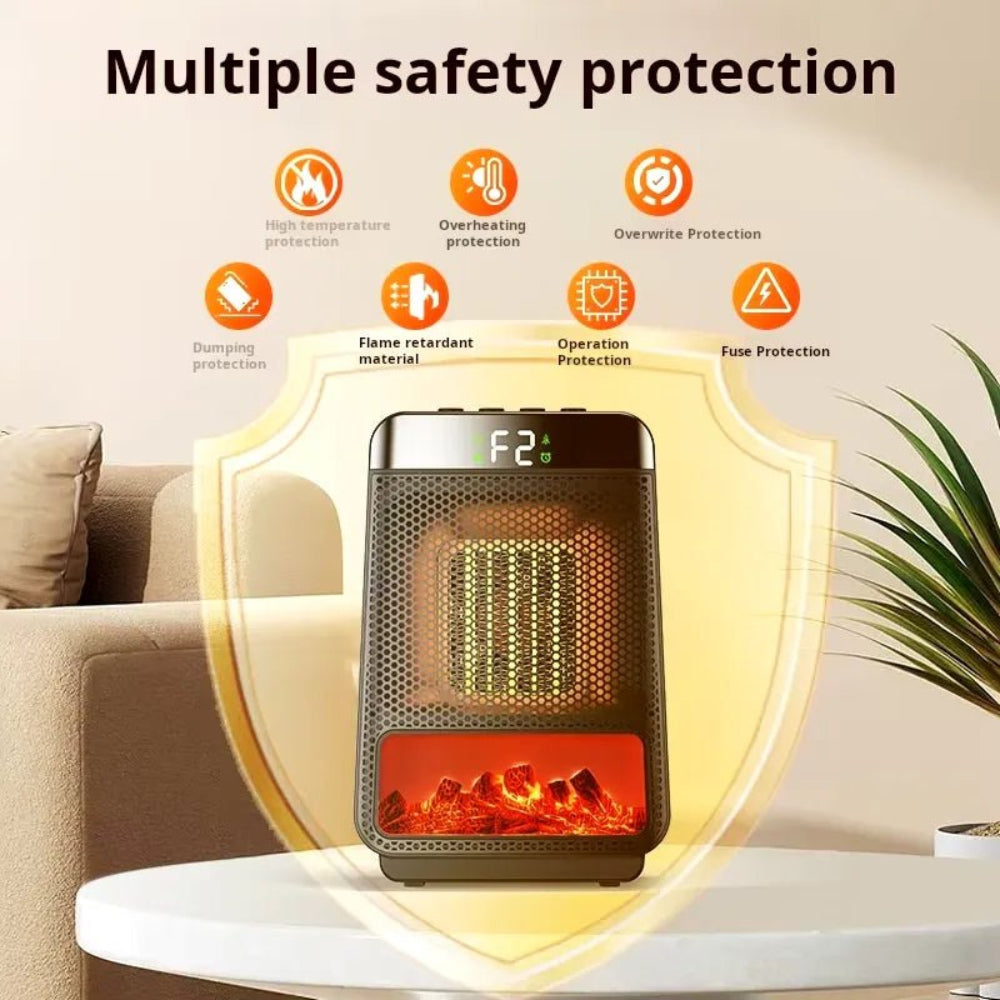 Ceramica | Riscaldatore elettrico portatile regolabile con controllo del termostato 5