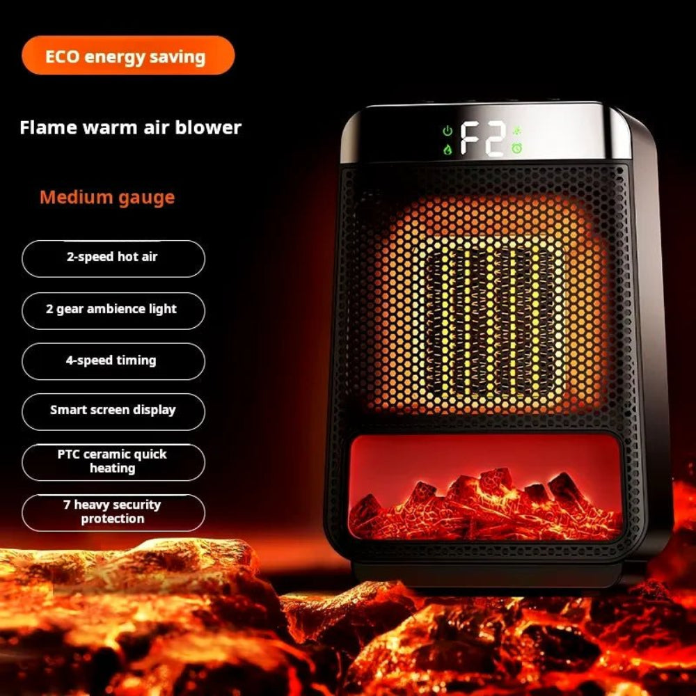 Ceramica | Riscaldatore elettrico portatile regolabile con controllo del termostato 6