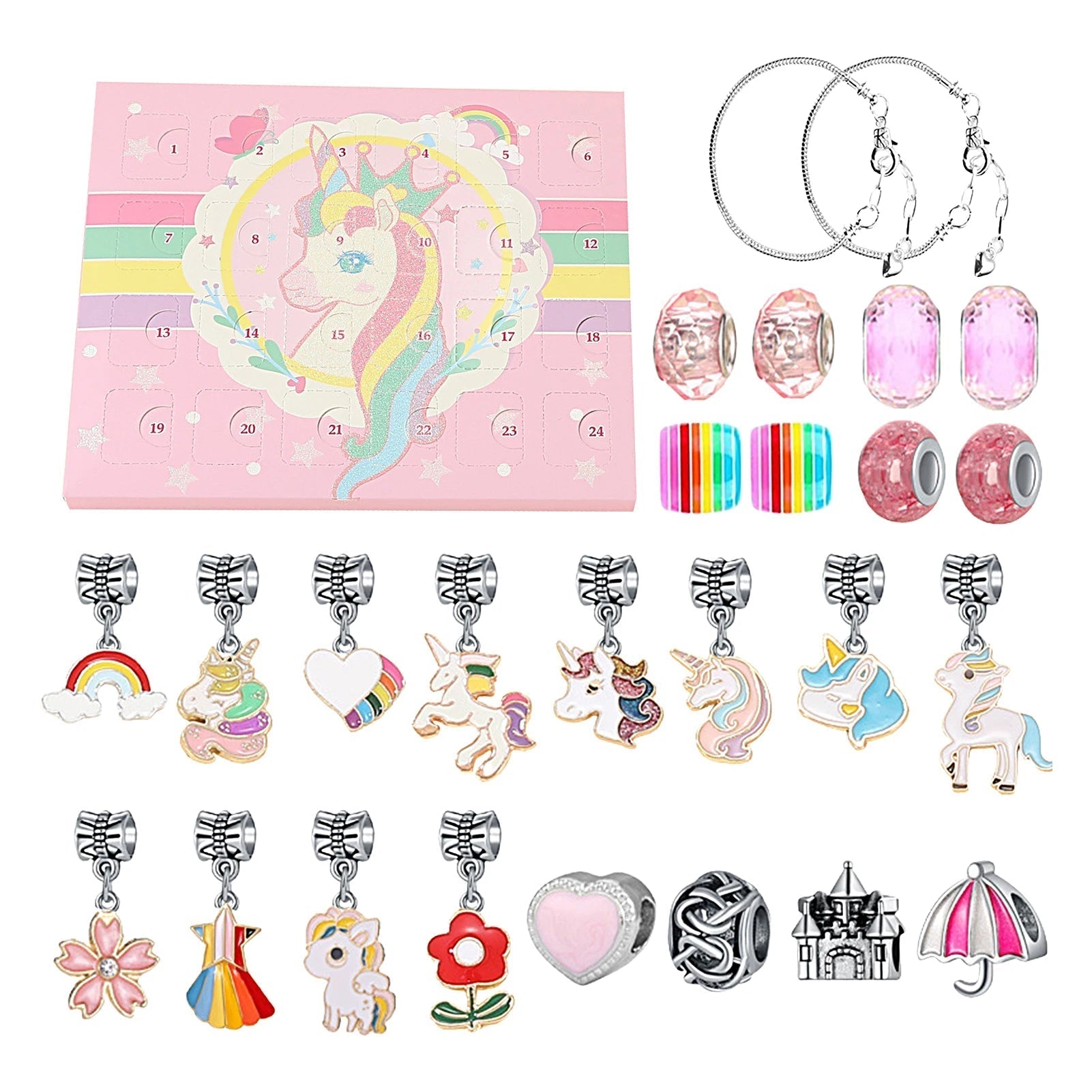 CharmCraft | Calendario dell'Avvento fai da te per realizzare braccialetti per bambini con perline creative 7
