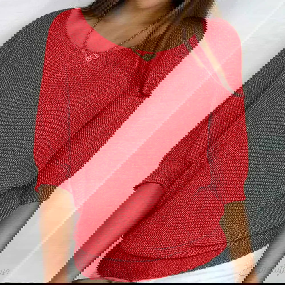 Chic Casual Knitted Sweater by TIFFANY - Lizabella Fashion -  -  - Chic Casual Knitted Sweater by TIFFANY - Lizabella Fashion - #tag1# - #tag2#