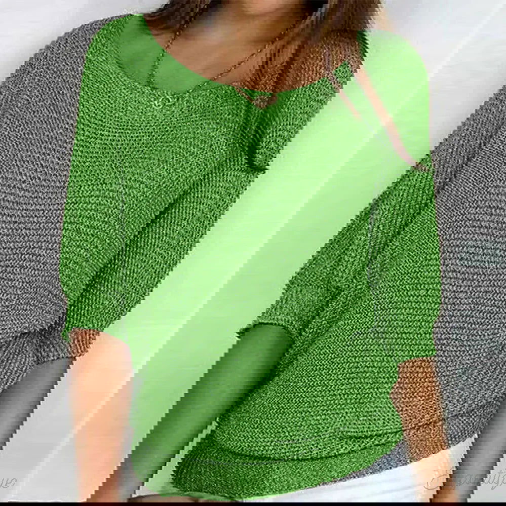 Chic Casual Knitted Sweater by TIFFANY - Lizabella Fashion -  -  - Chic Casual Knitted Sweater by TIFFANY - Lizabella Fashion - #tag1# - #tag2#