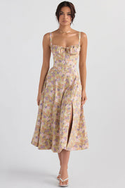 Chic EILISH Midi Bustier Corset Sun Dress - Lizabella Fashion -  -  - Chic EILISH Midi Bustier Corset Sun Dress - Lizabella Fashion - #tag1# - #tag2#