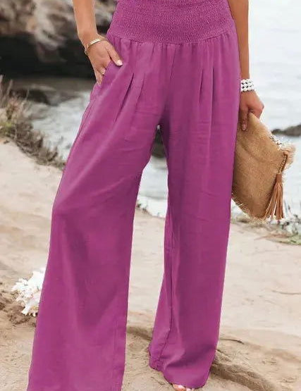 Chic High-Waisted Loose Fit Trousers by MAYA - Lizabella Fashion -  -  - Chic High-Waisted Loose Fit Trousers by MAYA - Lizabella Fashion - #tag1# - #tag2#