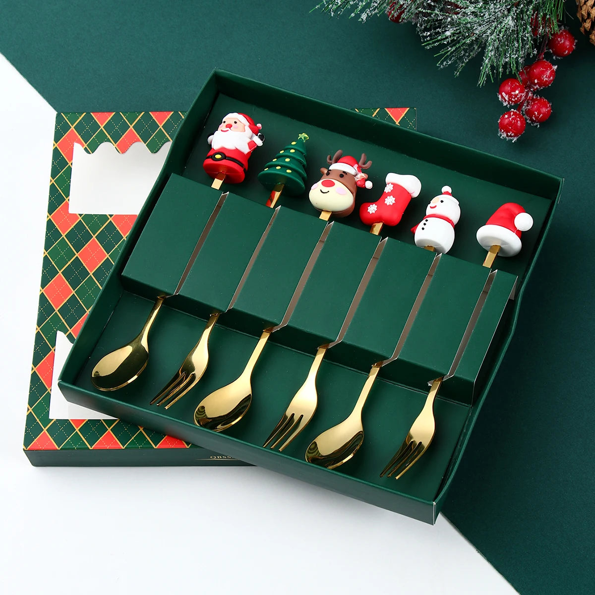 Classici festivi | Set di posate natalizie di alta qualità per i pranzi delle feste 4