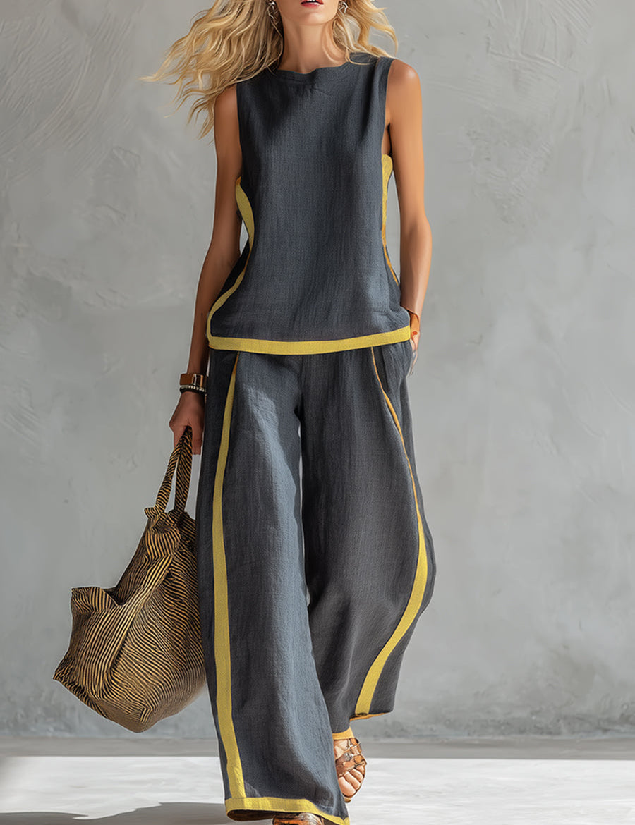 Completo Elegante Due Pezzi Donna con Silhouette Slanciata e Dettagli Moderni 0