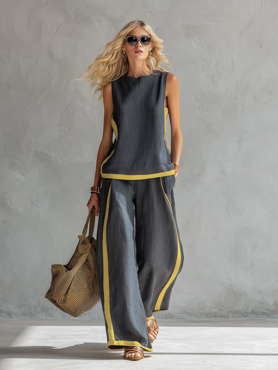 Completo Elegante Due Pezzi Donna con Silhouette Slanciata e Dettagli Moderni 1