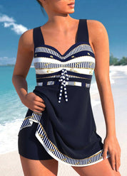 Costume Da Bagno Donna Elegante Due Pezzi Con Gonna Ad Asciugatura Rapida - Costumi Da Bagno Estivi Per Spiaggia E Piscina 0