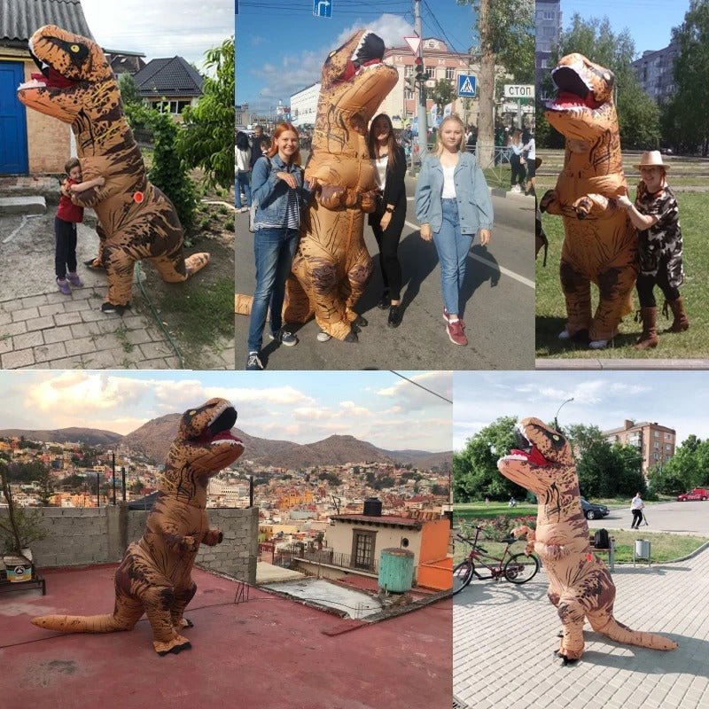 Costume da dinosauro gonfiabile per adulti unico nel suo genere - Costume da T-REX definitivo per feste 1