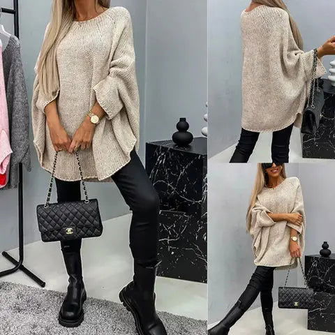 Cozy Chic: Women's Knitted Sweater by ELLA - Lizabella Fashion -  -  - Cozy Chic: Women's Knitted Sweater by ELLA - Lizabella Fashion - #tag1# - #tag2#