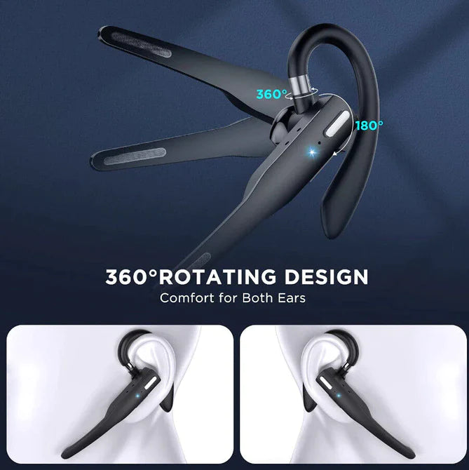 Cuffie Bluetooth 5.1 Wireless con Doppio Microfono e Cancellazione del Rumore – Design Ergonomico 4