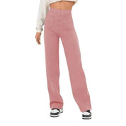 Damen Hochtaillierte Wide‑Leg Hose mit aufgesetzten Taschen Drune 0