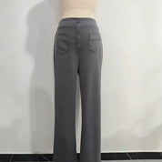 Damen Hochtaillierte Wide‑Leg Hose mit aufgesetzten Taschen Drune 2