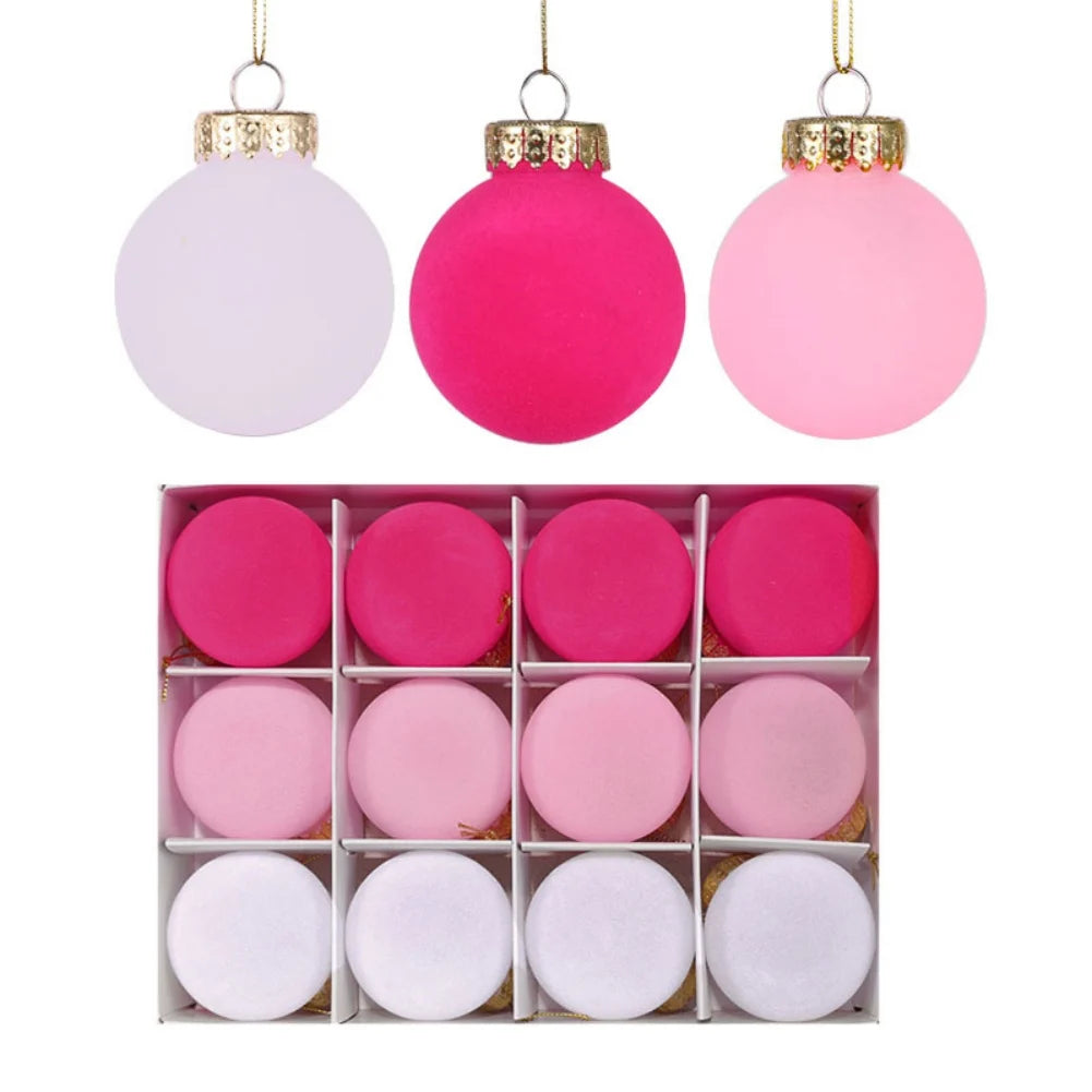 Decorazioni in velluto | Palline di Natale floccate per decorazioni eleganti 3