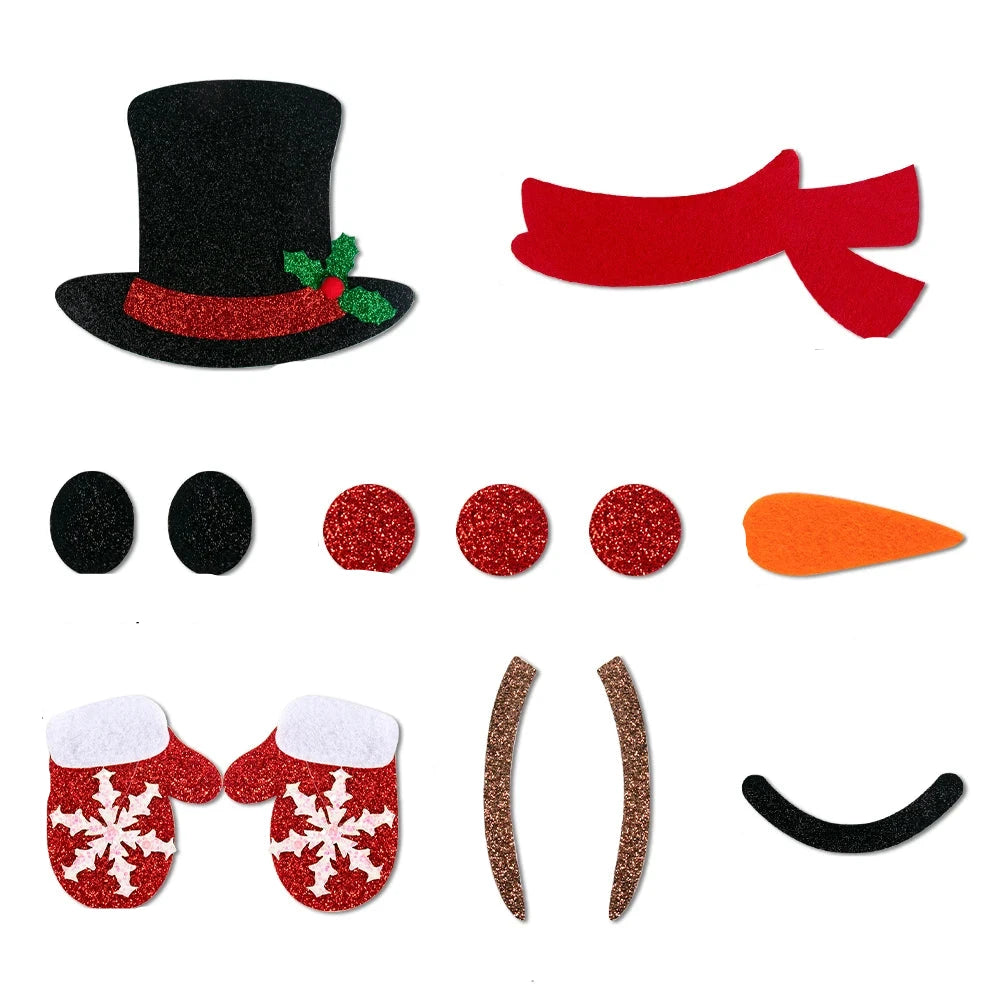 Decorazioni per feste | Set di adesivi natalizi con cartoni animati invernali per pareti e regali 0