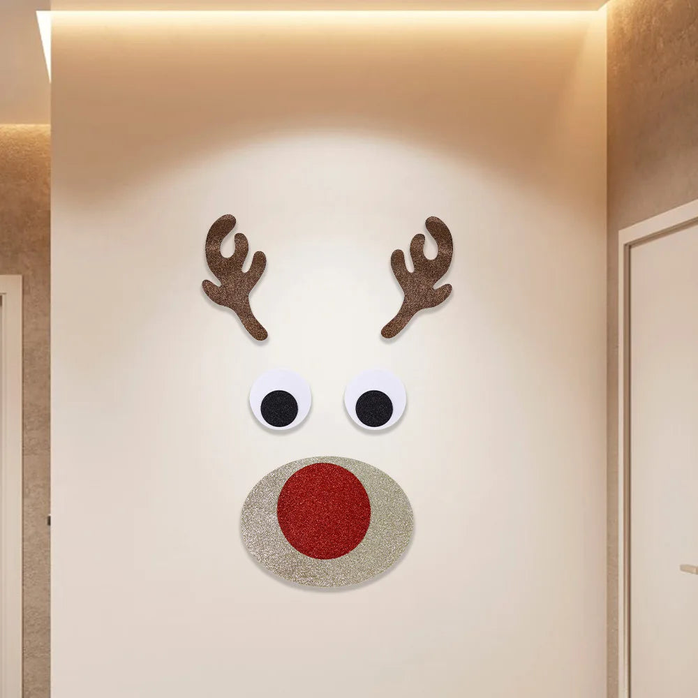 Decorazioni per feste | Set di adesivi natalizi con cartoni animati invernali per pareti e regali 2