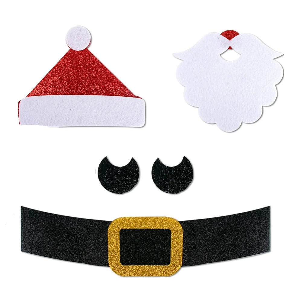 Decorazioni per feste | Set di adesivi natalizi con cartoni animati invernali per pareti e regali 6
