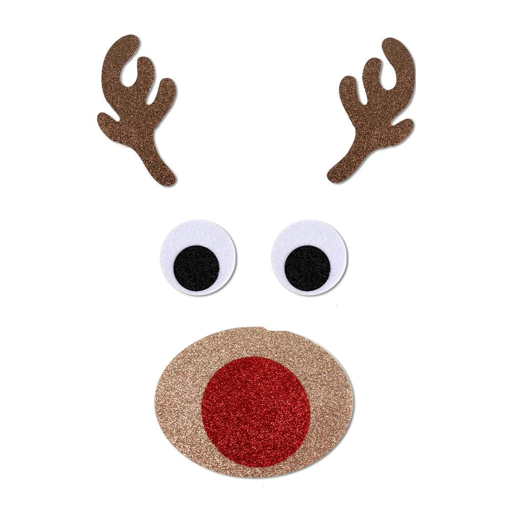 Decorazioni per feste | Set di adesivi natalizi con cartoni animati invernali per pareti e regali 7