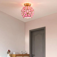 Plafoniera decorativa con motivo floreale - Rosa / 10 × 20 × 20 cm