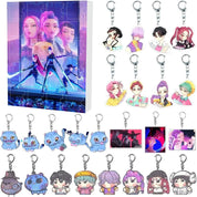 Demonix | Calendario dell'Avvento K-Pop Dark Fantasy unico con 24 portachiavi da collezione 0