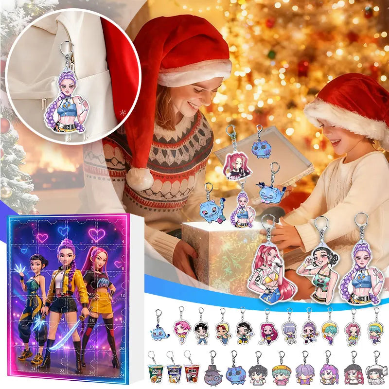 Demonix | Calendario dell'Avvento K-Pop Dark Fantasy unico con 24 portachiavi da collezione 1
