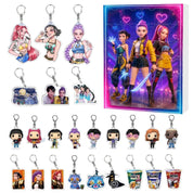 Demonix | Calendario dell'Avvento K-Pop Dark Fantasy unico con 24 portachiavi da collezione 6