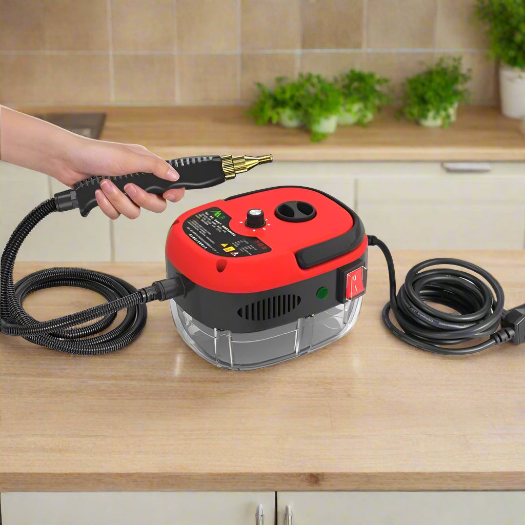 Detergente a vapore ad alta temperatura | Controllo a vapore variabile, grande capacità e cassaforte per pulizia di casa, cucina e auto 0