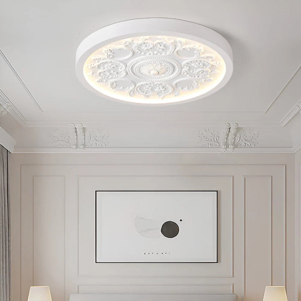 Dimmable LED-Deckenlampe mit Reliefdekor und drei Lichtfarben 3
