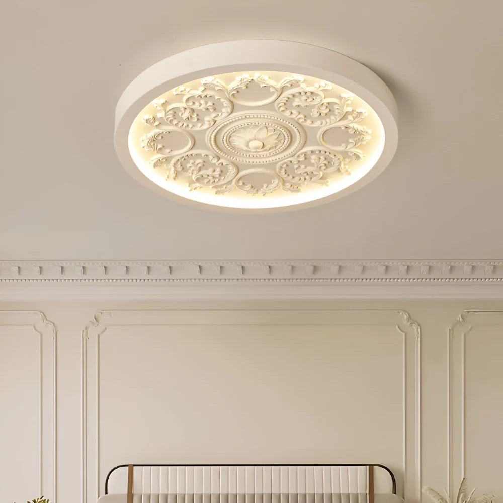 Dimmable LED-Deckenlampe mit Reliefdekor und drei Lichtfarben 5