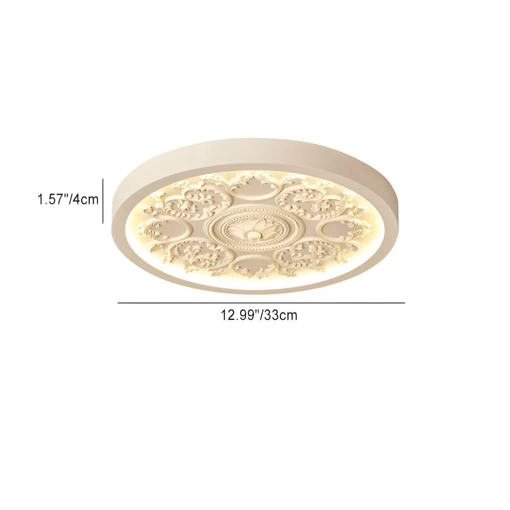Dimmable LED-Deckenlampe mit Reliefdekor und drei Lichtfarben 8