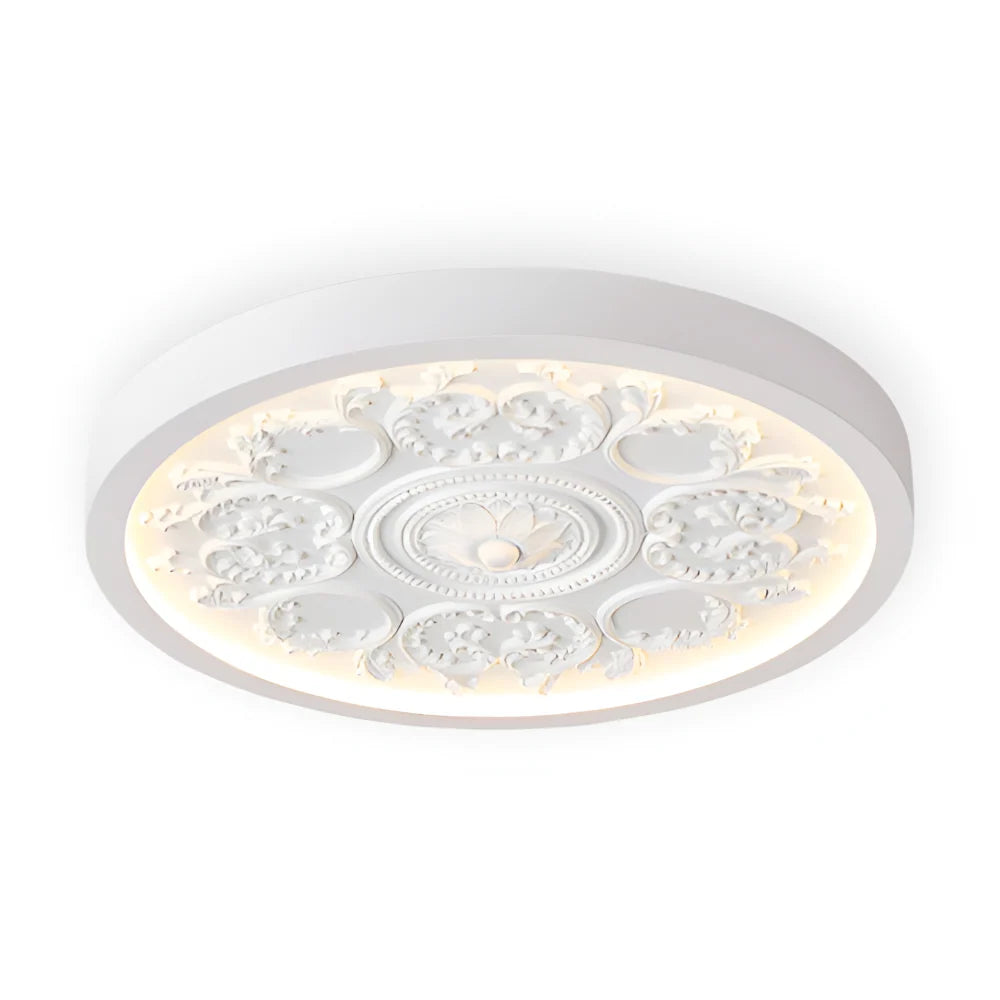 Dimmable LED-Deckenlampe mit Reliefdekor und drei Lichtfarben 9