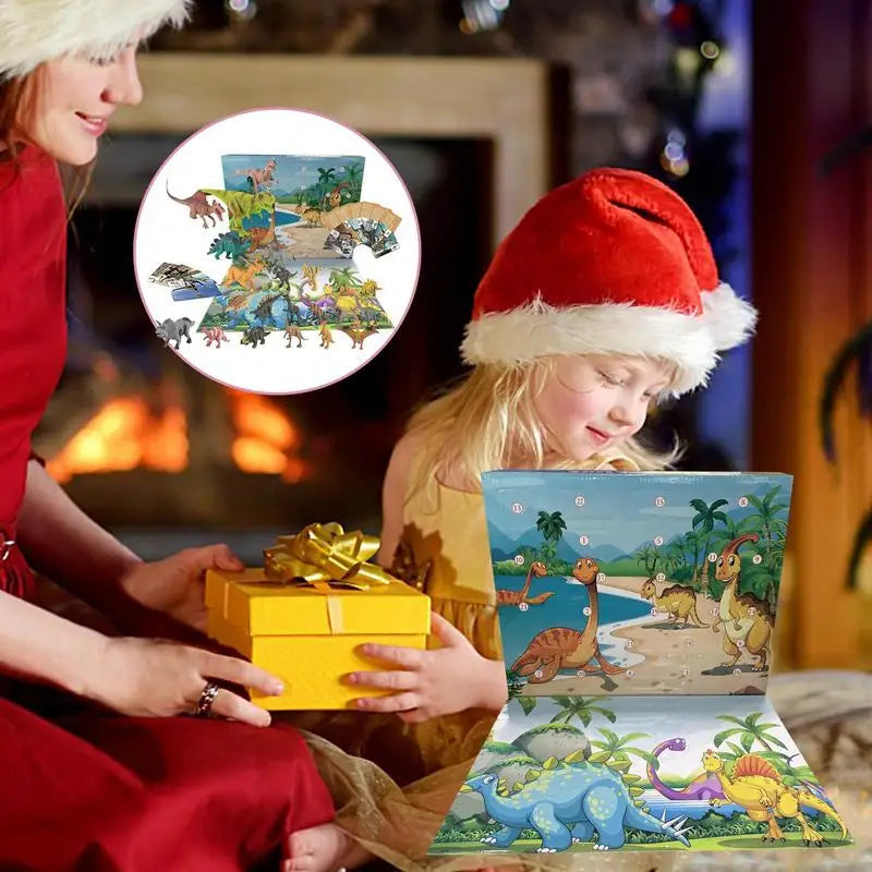 DinoDelight | Calendario dell'Avvento colorato a tema dinosauri per bambini con sorprese quotidiane 1