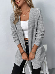Doris | Damen Langärmlige Strickjacke mit offener Vorderseite 0