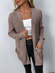 Doris | Damen Langärmlige Strickjacke mit offener Vorderseite 1