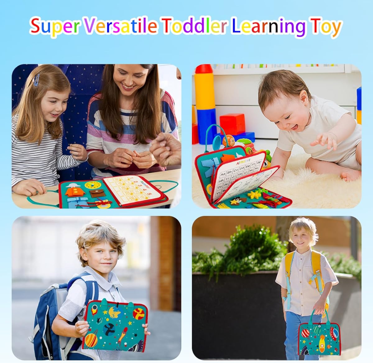 EduPlay | Libro di attività didattiche morbide per bambini piccoli con design accattivanti 1